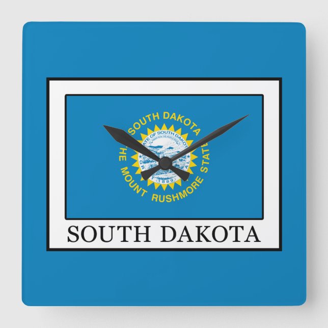 South Dakota Square Wall Clock (Front)