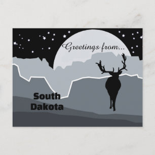 South Dakota State Beautiful Misty Greys Postcard