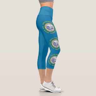 South Dakota State Flag Capri Leggings