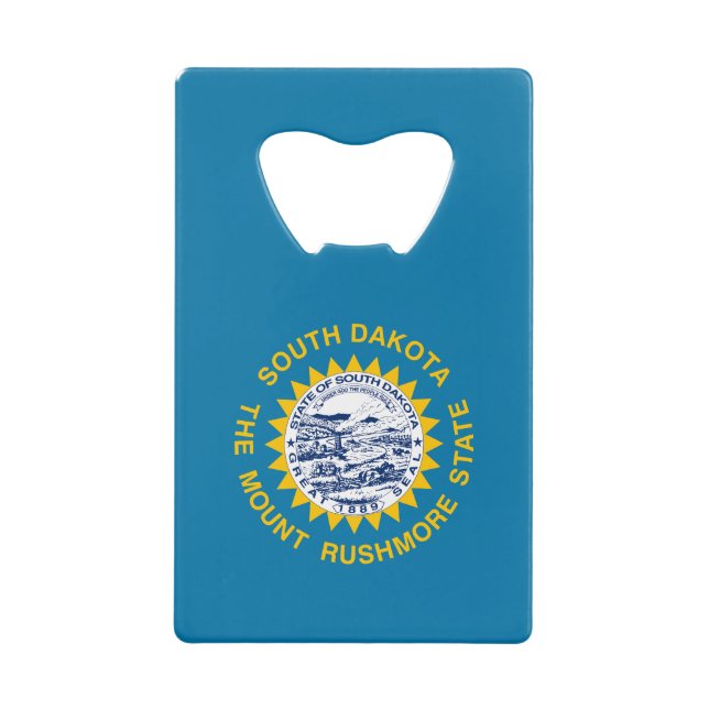 South Dakota State Flag Credit Card Bottle Opener (Front)
