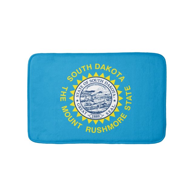 South Dakota State Flag Design Bath Mat (Front)