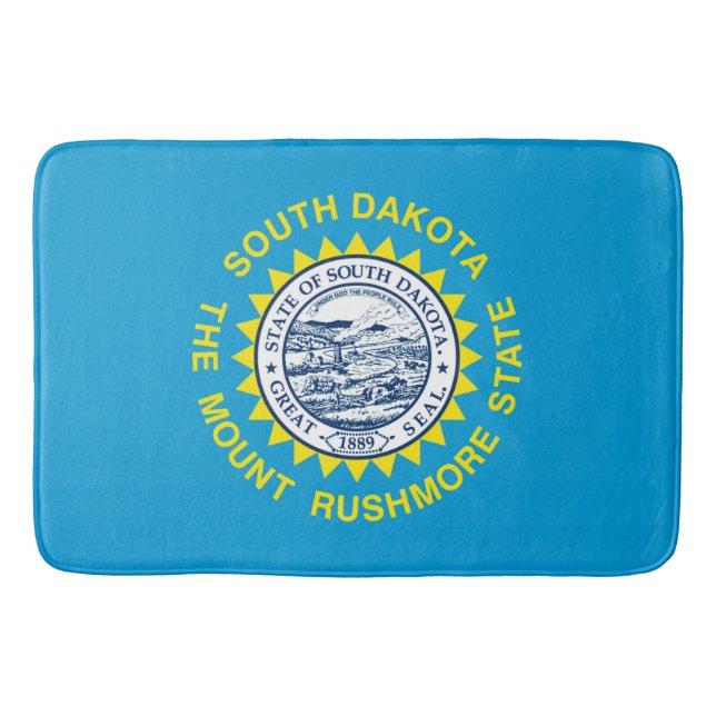 South Dakota State Flag Design Bath Mat (Front)