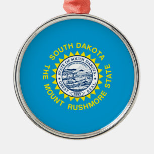 South Dakota State Flag Design Metal Ornament