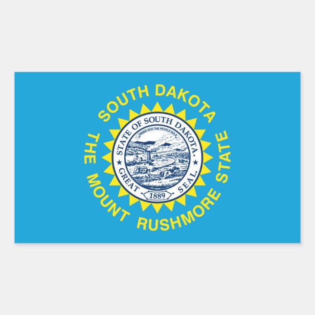 South Dakota State Flag Design Sticker (Front)