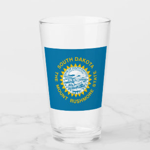 South Dakota State Flag Glass