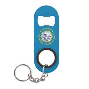 South Dakota State Flag Keychain Bottle Opener