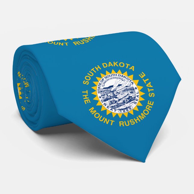 South Dakota State Flag Tie (Rolled)