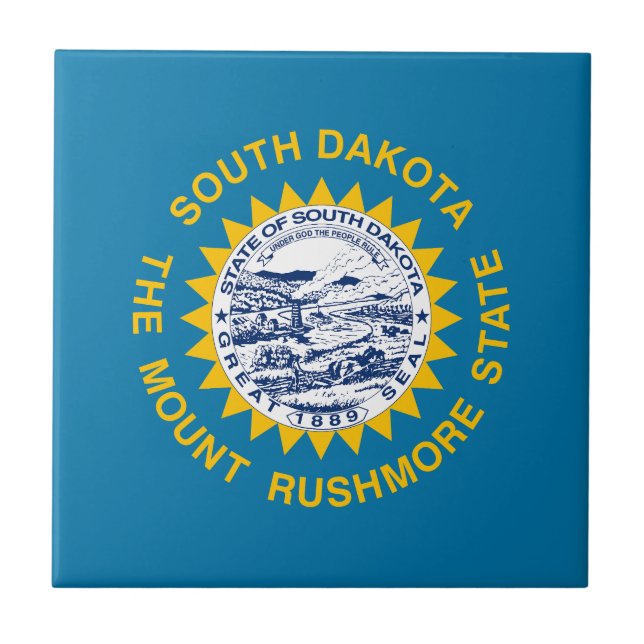 South Dakota State Flag Tile (Front)