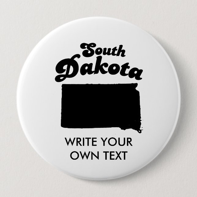 SOUTH DAKOTA STATE MOTTO T-SHIRT 4 INCH ROUND BUTTON (Front)
