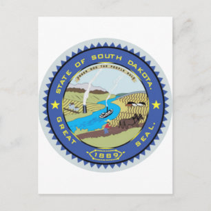 South Dakota State Seal Postcard