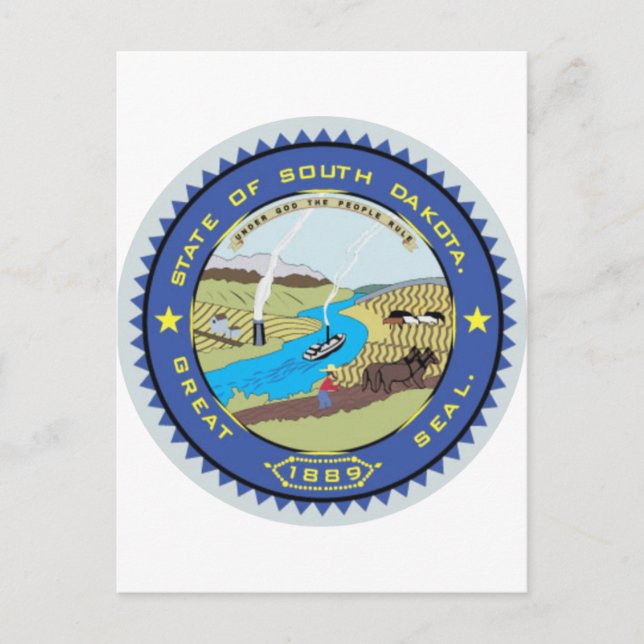 South Dakota State Seal Postcard (Front)