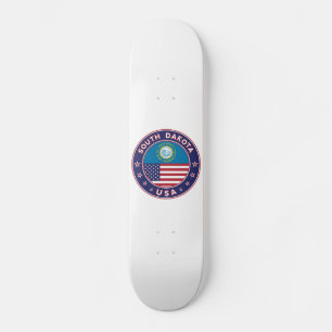 South Dakota sticker, phone case, tote bag Skateboard