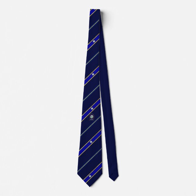 South Dakota stripes flag Tie (Front)