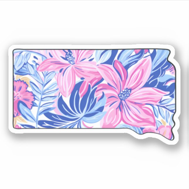 South Dakota - Summer Sticker - Lilly Inspired (Front)