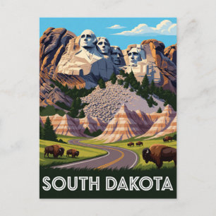 South Dakota USA Black Hills Badlands Travel 🌾 Postcard