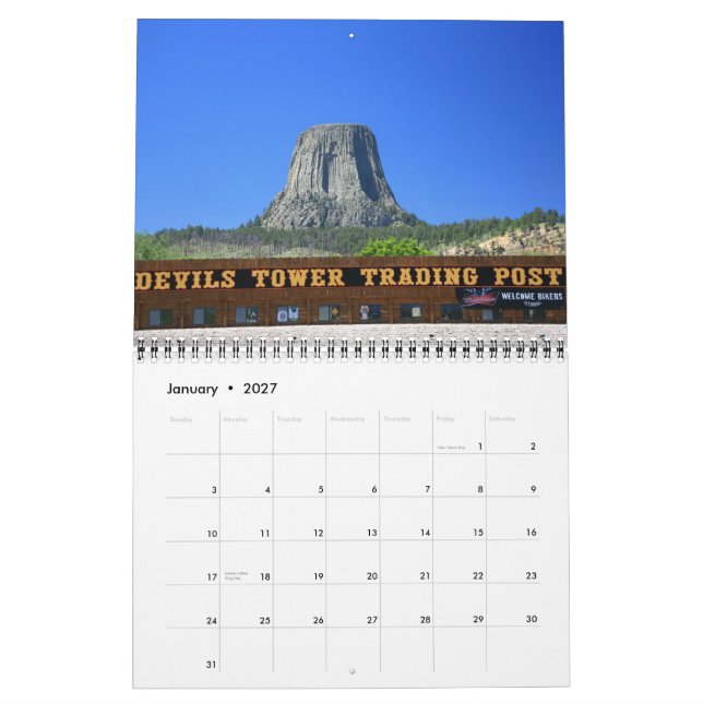 South Dakota Vacation Calendar (Jan 2027)