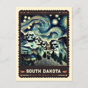 South Dakota Vincent Van Gogh Inspired Postcard