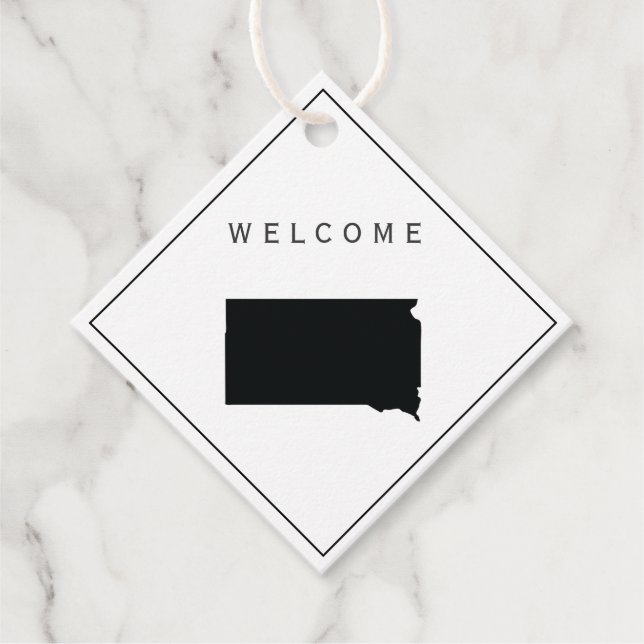 South Dakota Welcome Bag Gift Tag Wedding Weekend (Front)