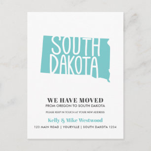 SOUTH DAKOTA  We've moved New address New Home Postcard