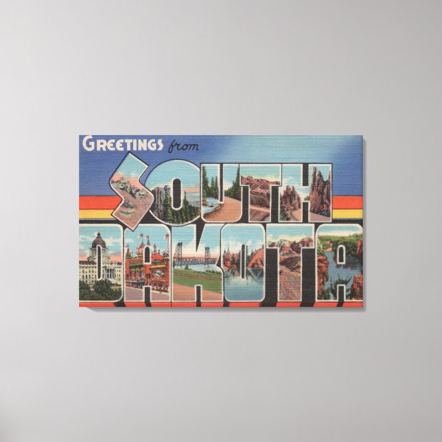 South DakotaLarge Letter ScenesSouth Dakota Canvas Print (Front)