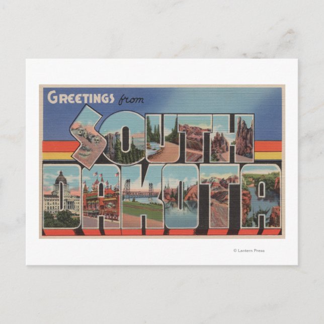 South DakotaLarge Letter ScenesSouth Dakota Postcard (Front)