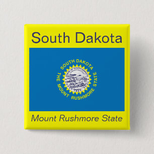 South Dakotan Flag Button