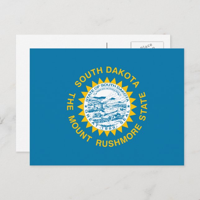 South Dakotan Flag, Flag of South Dakota Postcard (Front/Back)