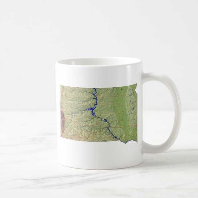 South Dakotan Flag + Map Mug (Right)