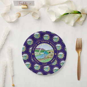 South Dakotan Seal, South Dakota Paper Plate