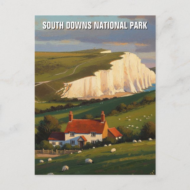 South Downs National Park England Travel Postcard (Front)