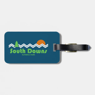 South Downs National Park Retro Luggage Tag