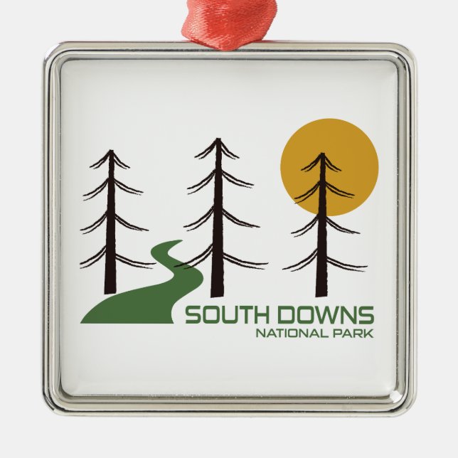 South Downs National Park Trail Metal Ornament (Front)