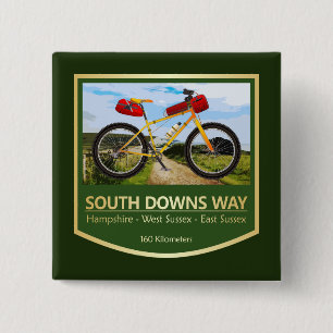 South Downs Way (bike2) 2 Inch Square Button