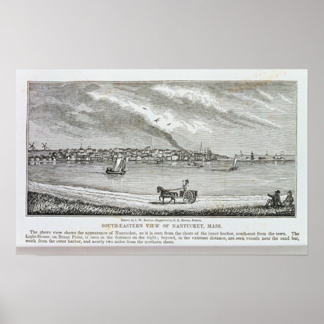 South-eastern view of Nantucket Poster (Front)
