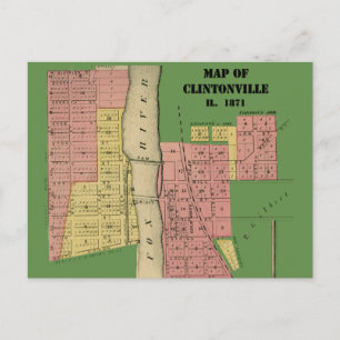 South Elgin Illinois Clintonville Carte Art 1871