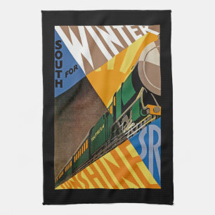 South For Winter Sunshine Kitchen Towel