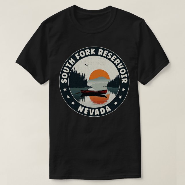 South Fork Reservoir Nevada Sunset T-Shirt (Design Front)