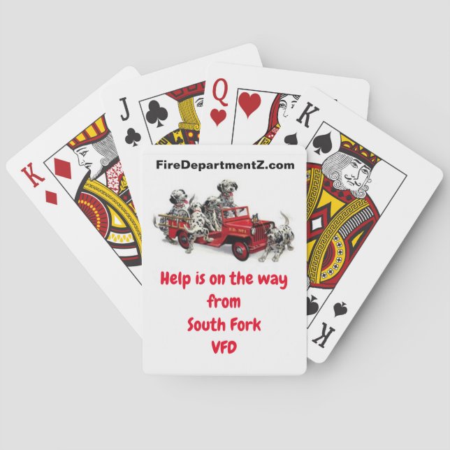 South Fork VFD Dalmation Firefighters Playing Cards (Back)