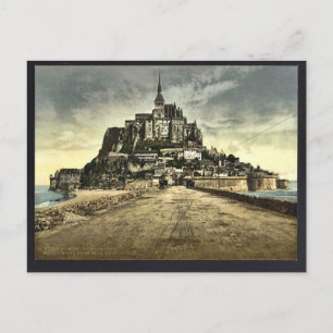 South front from the dike, Mont St. Michel, France Postcard