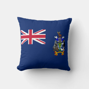 South Georgia and the South Sandwich Islands Flag Throw Pillow