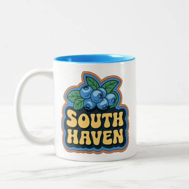 South Haven 70s Retro Michigan Vintage Coffee Mug (Left)