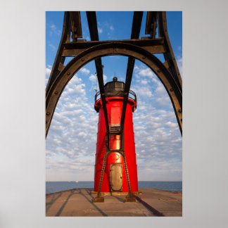 South Haven, Michigan Lighthouse and Catwalk Print