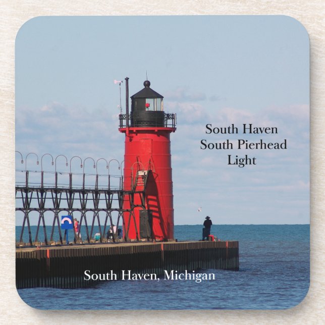 South Haven South Pierhead dessous de verre en pla (Devant)