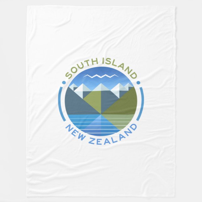 SOUTH ISLAND NEW ZEALAND FLEECE BLANKET (Front)
