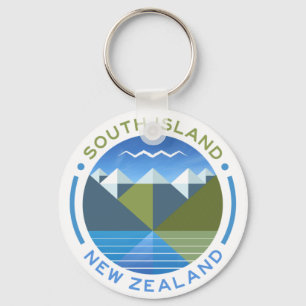 SOUTH ISLAND NEW ZEALAND KEYCHAIN