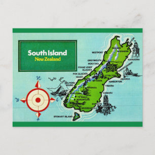 South Island New Zealand Postcard