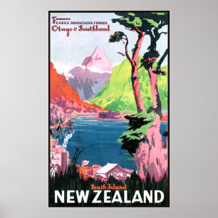 South Island New Zealand Poster