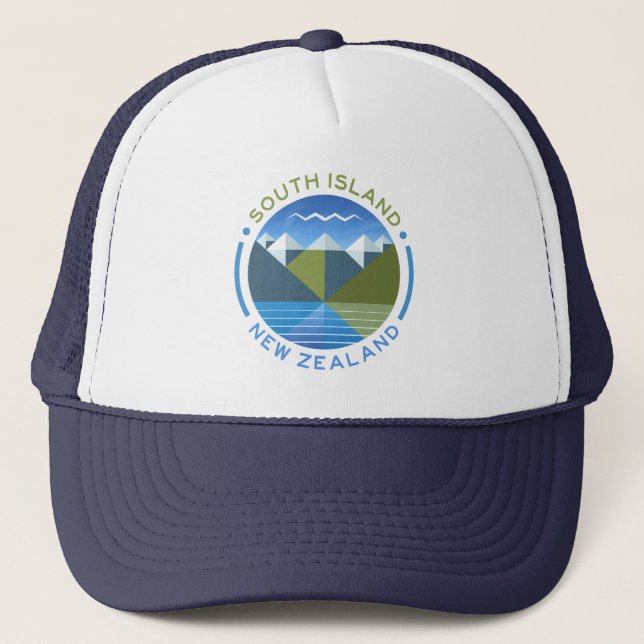 SOUTH ISLAND NEW ZEALAND TRUCKER HAT (Front)