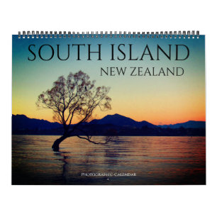 south island nz 2027 large calendar