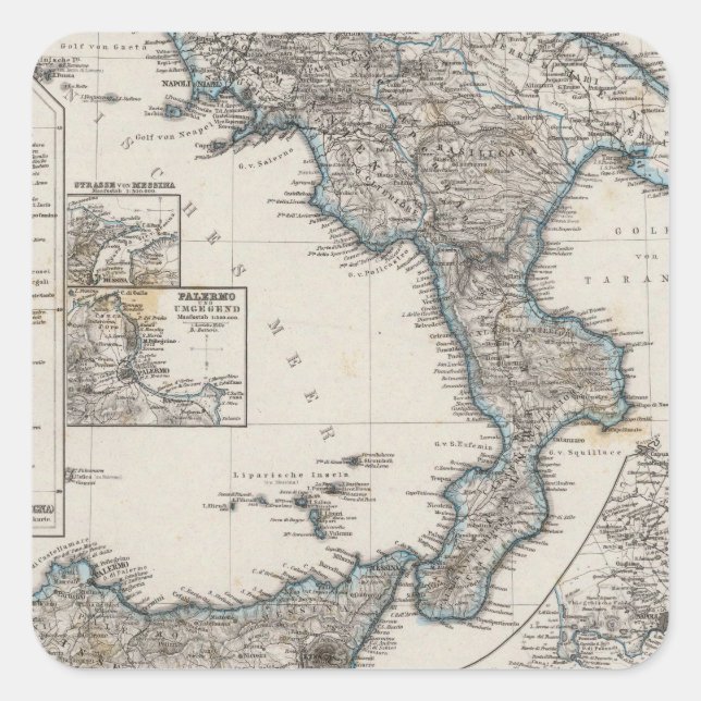 South Italy Square Sticker (Front)